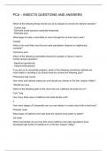 PCA &ndash; INSECTS QUESTIONS AND ANSWERS