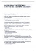 SOMB 1 PRACTICE TEST 2024 QUESTIONS & ANSWERS GRADED A&plus;