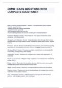SOMB I EXAM QUESTIONS WITH COMPLETE SOLUTIONS&excl;&excl;