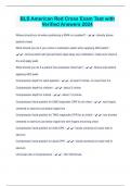BLS American Red Cross Exam Test with Verified Answers 2024