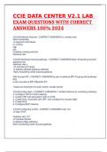 CCIE DATA CENTER V2&period;1 LAB EXAM QUESTIONS WITH CORRECT ANSWERS 100&percnt; 2024