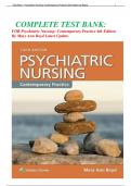 COMPLETE TEST BANK&colon; FOR Psychiatric Nursing&colon; Contemporary Practice 6th Edition By Mary Ann Boyd Latest Update&period;