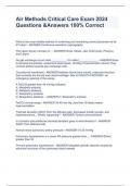 AIR METHODS FULL EXAM BUNDLE WITH COMPLETE SOLUTIONS