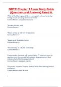NRTC Chapter 3 Exam Study Guide  &lpar;Questions and Answers&rpar; Rated A&period;