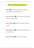 Exam 2 Client Centered Care Q & A 2024&sol;2025