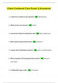 Client Centered Care Exam 2&comma;Answered