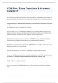 CDM Prep Exam Questions & Answers 2024&sol;2025