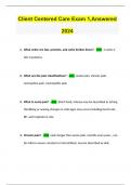 Client Centered Care Exam 1&comma;Answered 2024