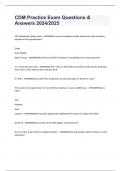 CDM Practice Exam Questions & Answers 2024&sol;2025