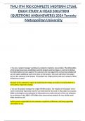 TMU ITM 900 COMPLETE MIDTERM CTUAL EXAM STUDY A-HEAD SOLUTION &lpar;QUESTIONS ANDANSWERS&rpar; 2024 Toronto Metropolitan University