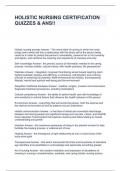 HOLISTIC NURSING CERTIFICATION QUIZZES & ANS&excl;&excl;