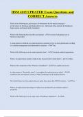 HSM 4215 UPDATED Exam Questions and  CORRECT Answers