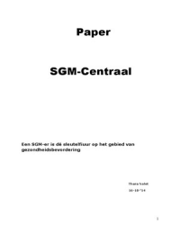 Paper gezondheidsbevordering (SGM-er centraal)
