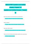 NAPLEX PREP Questions and Verified  Answers &vert; Passed &vert; A&plus;  Questions and Verified Answers &vert; Passed &vert;  A&plus; 