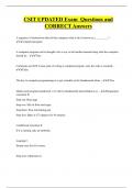 CSIT UPDATED Exam Questions and  CORRECT Answers