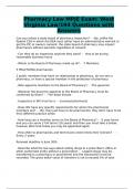 Pharmacy Law MPJE Exam&colon; West Virginia Law&sol;194 Questions with Answers