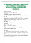 NLN PAX RN Science ALL ANSWERS 100&percnt; CORRECT SPRING FALL2023&sol;24 EDITION GUARANTEED GRADE A&plus;