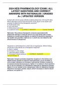 2024 HESI PHARMACOLOGY EXAM &vert; ALL LATEST QUESTIONS AND CORRECT ANSWERS WITH RATIONALES &vert; GRADED A&plus; &vert; UPDATED VERSION