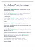 Maryville Exam 3 Psychopharmacology