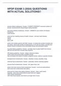 HPDP EXAM 3 &lpar;2024&rpar; QUESTIONS WITH ACTUAL SOLUTIONS&excl;&excl;