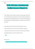 Title&colon; NUR 120 Exam 1 &ndash; Questions and Verified Answers &lpar;Passed&comma; Graded A&plus;&rpar;