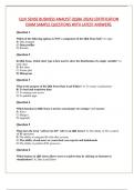 QLIK SENSE BUSINESS ANALYST &lpar;QSBA 2024&rpar; CERTIFICATION EXAM SAMPLE QUESTIONS WITH LATEST ANSWERS&period;