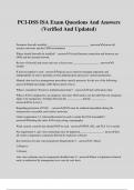 PCI-DSS ISA Exam Questions And Answers &lpar;Verified And Updated&rpar;