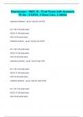 Rasmussen - MDC III - Final Exam with Answers 75 Qs - 5 SATA&comma; 3 Dose Calc&comma; 2 ABGs