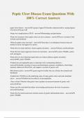 Peptic Ulcer Disease Exam Questions With 100&percnt; Correct Answers