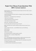 Peptic Ulcer Disease Exam Questions With 100&percnt; Correct Answers
