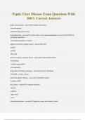 Peptic Ulcer Disease Exam Questions With 100&percnt; Correct Answers
