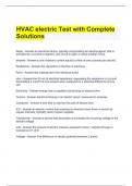 HVAC electric Test with Complete Solutions