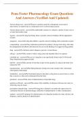 Penn Foster Pharmacology Exam Questions And Answers &lpar;Verified And Updated&rpar;
