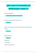 patho 2 exam 3 unmc Questions and  Verified Answers &vert; Passed &vert; A&plus;