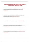 ASHWORTH PARALEGAL EXAM QUESTIONS AND ANSWERS 2024&sol;2025 WITH COMPLETE SOLUTION