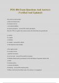 POS 486 Exam Questions And Answers &lpar;Verified And Updated&rpar;