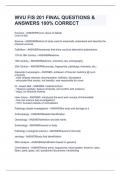 WVU FIS 201 FINAL QUESTIONS & ANSWERS 100&percnt; CORRECT
