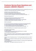 Customer Service Exam Questions and answers &vert; 2024&sol;25 &vert; Rated A&plus;