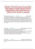 NSG222 &sol; NSG 222 Exam 2 &lpar;Latest 2024 &sol; 2025 Update&rpar;&colon; Family Nursing &vert; Review with Questions and Verified Answers &vert; 100&percnt; Correct &vert; Grade A - Herzing