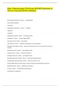 Quiz 1 Pharmacology 5334 Exam 2024 2025 Questions & Answers Guaranteed Pass Solutions&period;