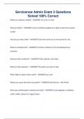 Servicenow Admin Exam 2 Questions Solved 100&percnt; Correct