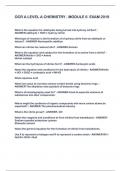 OCR A LEVEL A CHEMISTRY &period; MODULE 6 EXAM 2019