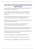 Servicenow CAD Training Questions Solved 100&percnt; Correct