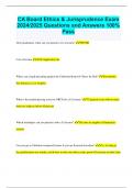 CA Board Ethics & Jurisprudence Exam 2024&sol;2025 Questions and Answers 100&percnt; Pass