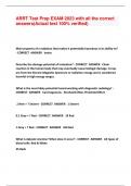 ARRT Test Prep EXAM 2023 with all the correct  answers&lpar;Actual test 100&percnt; verified&rpar;