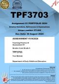 TPF3703 Assignment 4 PORTFOLIO &lpar;COMPLETE ANSWERS&rpar; 2025