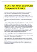 ISDS 3001 Final Exam with Complete Solutions&period;docx