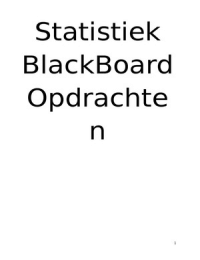 Statistiek blackboard opdrachten met antwoord