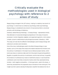 Methodologies used in biological psychology