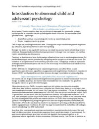 Samenvatting abnormal child and adolescent psychology deeltentamen 2